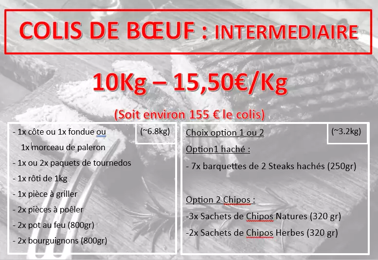 Colis intermédiaire - 10kg